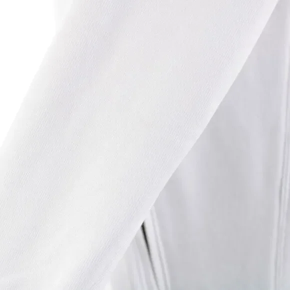 Luciano Barbera NWD 100% Cotton Bomber Jacket Size 50 (M US) In Solid White